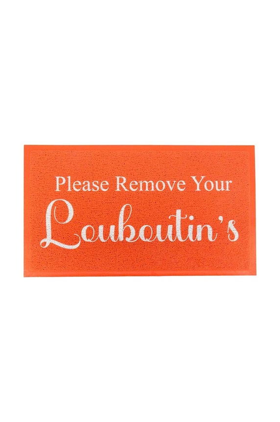 Artsy Doormats wycieraczka Please Remove Your Louboutins 70 x 40 cm pomarańczowy DMW.LOUBOUTIN.7040