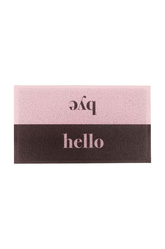 Artsy Doormats wycieraczka Hello Bye multicolor DMW.HELLOBYEPINK.7040