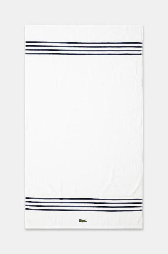 Lacoste prosop mediu din bumbac L Courtline Marine 70 x 140 cm alb 1044329