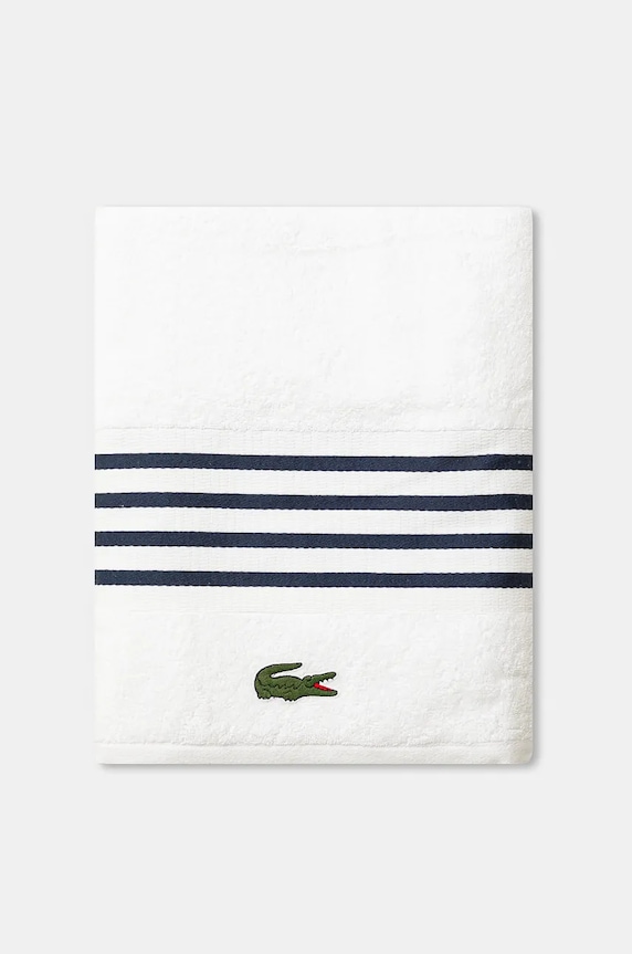 Lacoste prosop mediu din bumbac L Courtline Marine 70 x 140 cm 1044329 alb AA00