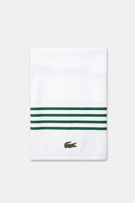 Голяма памучна кърпа Lacoste L Courtline Vert 90 x 150 cm 1044332 бял AA00