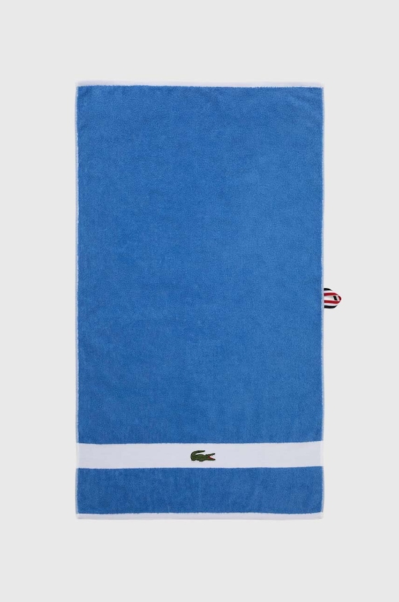 Μικρή βαμβακερή πετσέτα Lacoste L Casual Aérien 55 x 100 cm μπλε 1033686