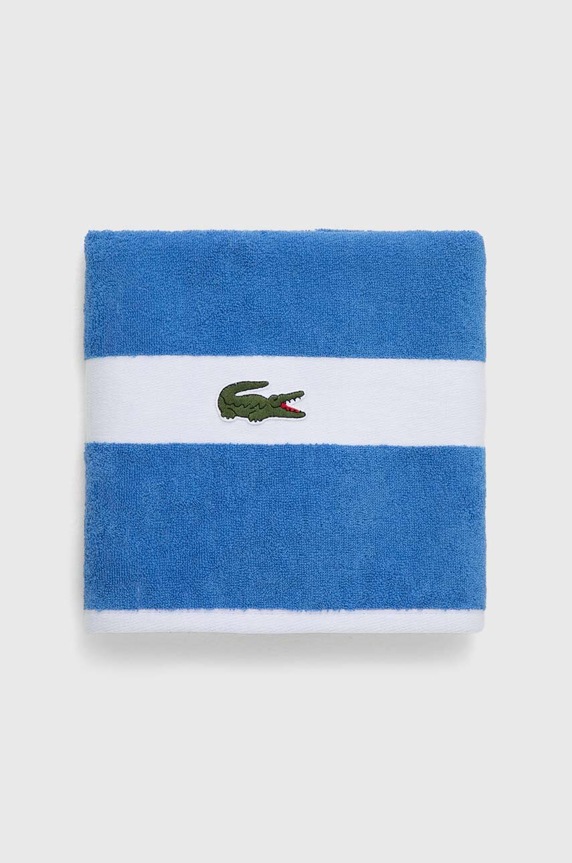Μικρή βαμβακερή πετσέτα Lacoste L Casual Aérien 55 x 100 cm 1033686 μπλε AA00