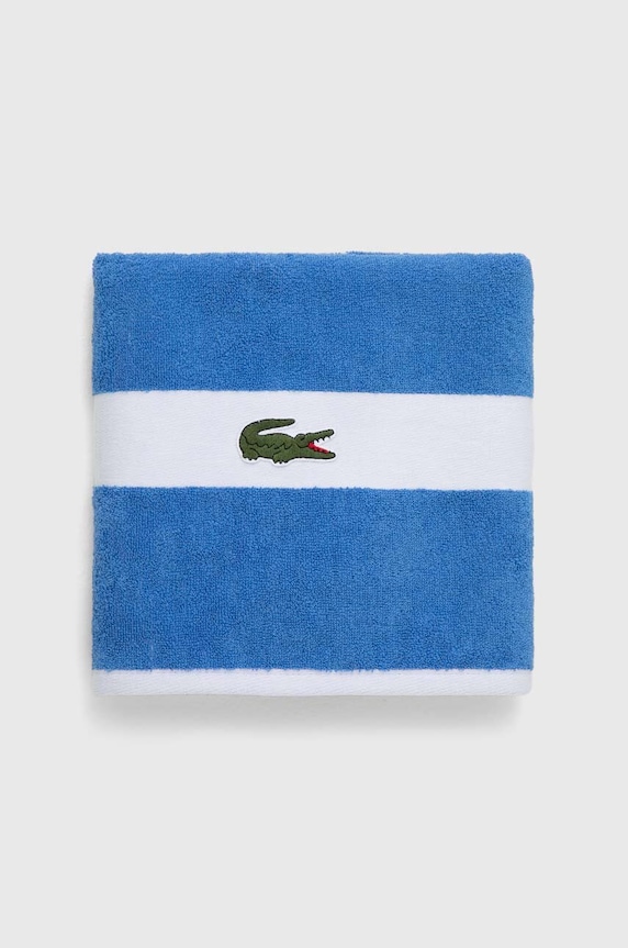 Μικρή βαμβακερή πετσέτα Lacoste L Casual Aérien 55 x 100 cm 1033686 μπλε AA00