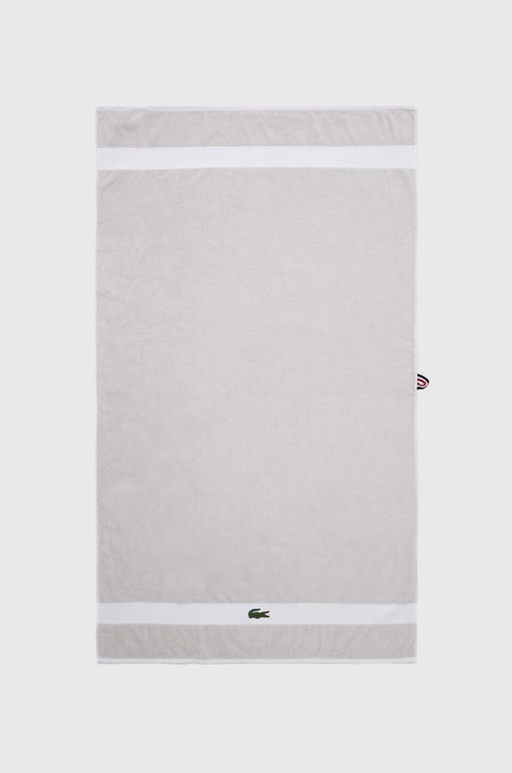 Μεγάλη βαμβακερή πετσέτα Lacoste L Casual Argent 90 x 150 cm μπεζ 971934
