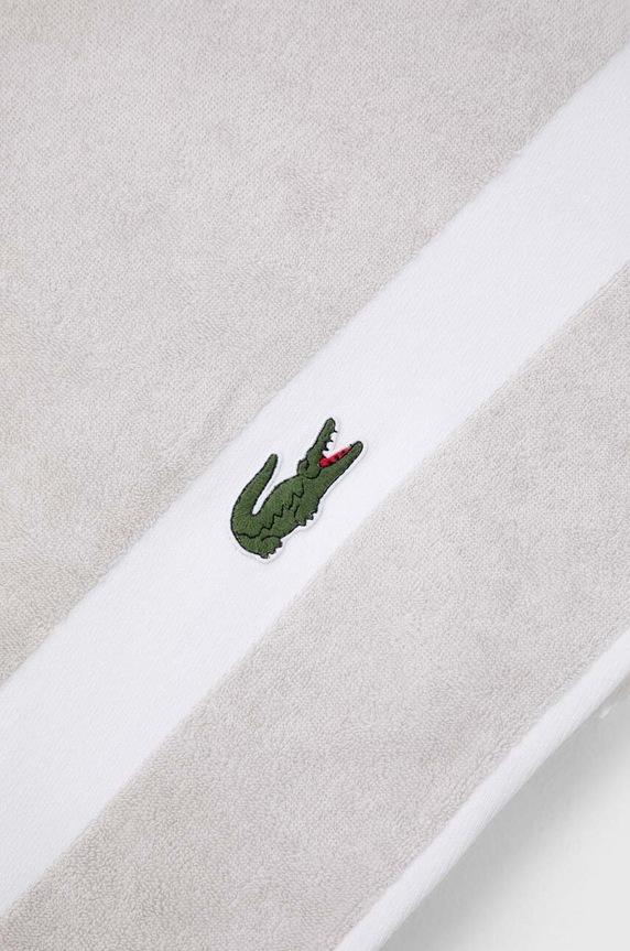Μπάνιο Μεγάλη βαμβακερή πετσέτα Lacoste L Casual Argent 90 x 150 cm 971934 μπεζ