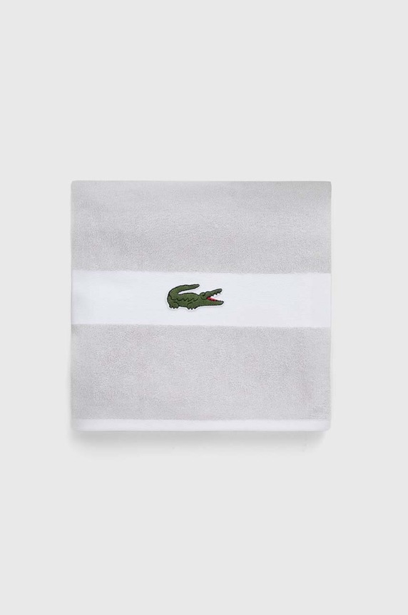 Μικρή βαμβακερή πετσέτα Lacoste L Casual Argent 55 x 100 cm 1010868. γκρί AA00