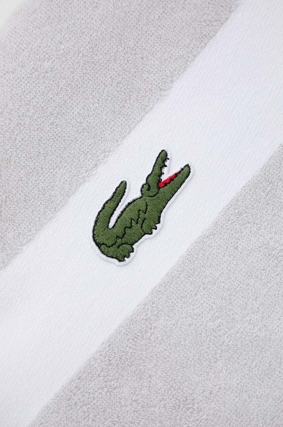 Μπάνιο Μικρή βαμβακερή πετσέτα Lacoste L Casual Argent 55 x 100 cm 1010868. γκρί