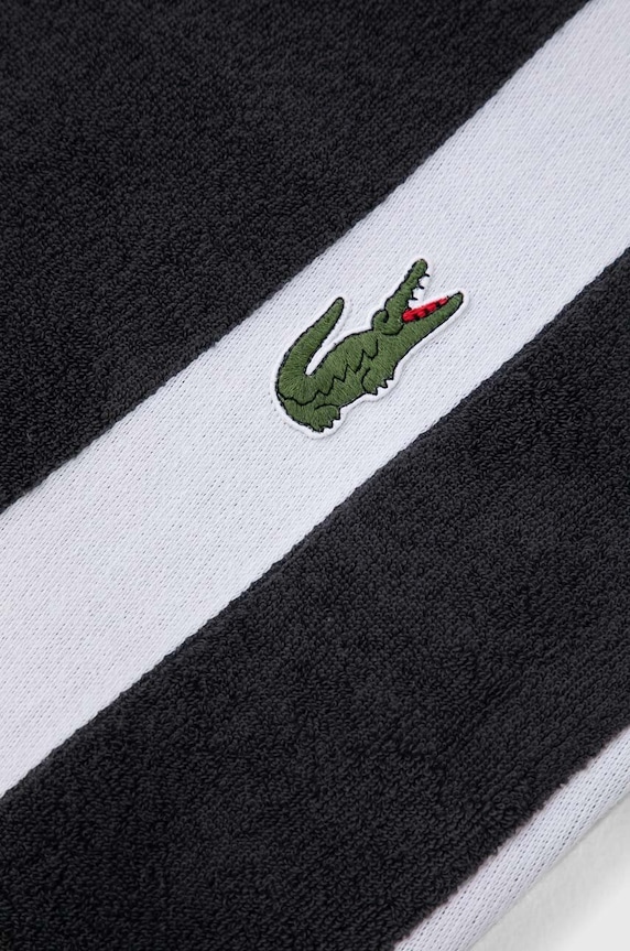 Baie Lacoste prosop mare de bumbac L Casual Bitume 90 x 150 cm 1007094 gri
