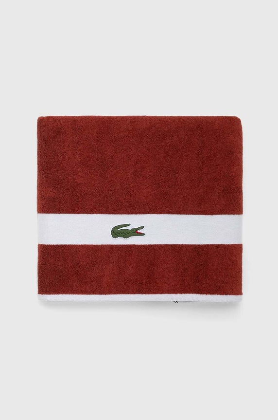 Lacoste średni ręcznik bawełniany L Casual Terre Battue 70 x 140 cm 1007101 bordowy AA00