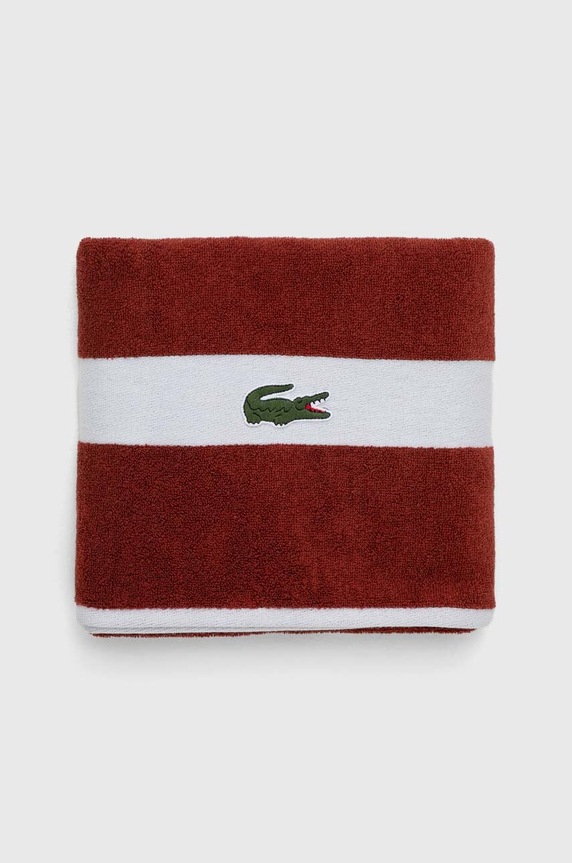 Lacoste prosop mic de bumbac L Casual Terre Battue 55 x 100 cm 1010876. maro AA00