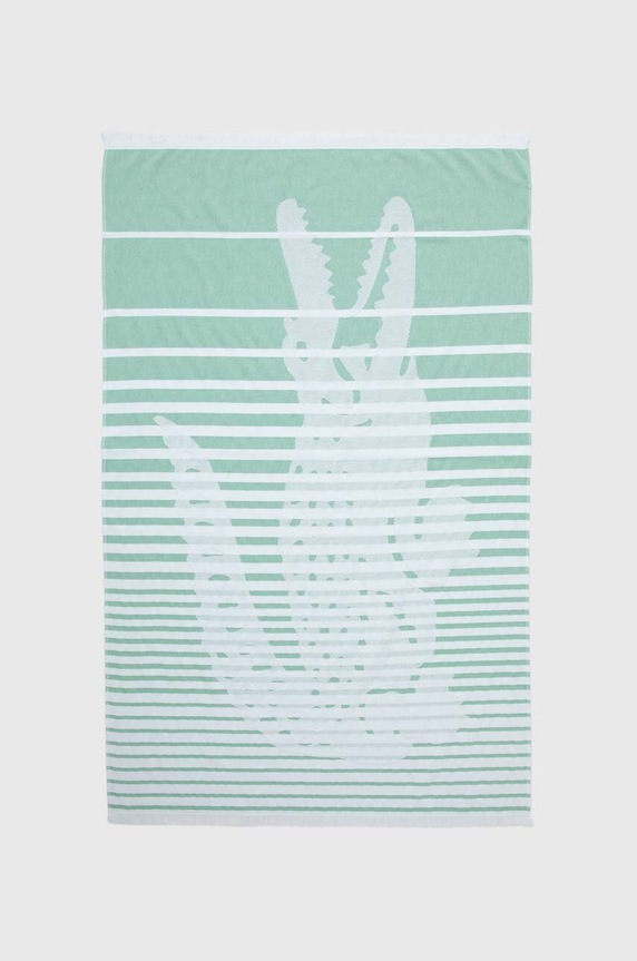 Lacoste ręcznik plażowy L Ebastan Poivron 100 x 160 cm zielony 1036220
