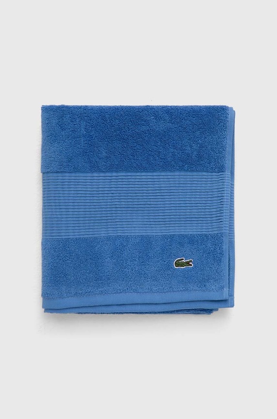 Μικρή βαμβακερή πετσέτα Lacoste L Lecroco Aérien 50 x 100 cm 1037647 μπλε AA00