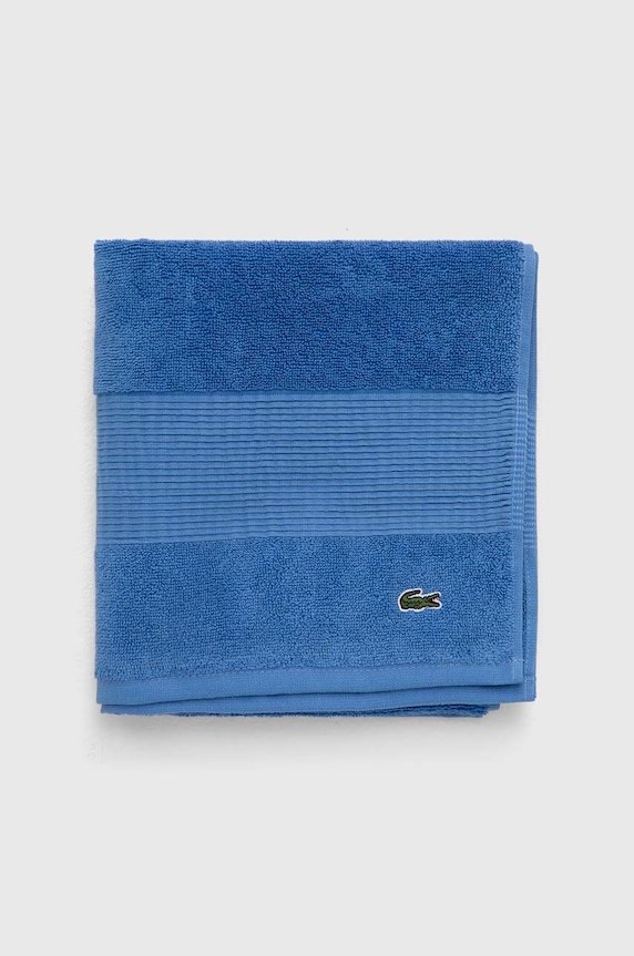Μικρή βαμβακερή πετσέτα Lacoste L Lecroco Aérien 50 x 100 cm 1037647 μπλε AA00