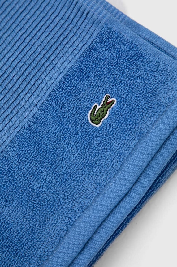 Μπάνιο Μικρή βαμβακερή πετσέτα Lacoste L Lecroco Aérien 50 x 100 cm 1037647 μπλε