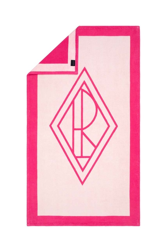 Пляжное полотенце Ralph Lauren Blair White / Maui Pink 100 x 170 cm 1023403 розовый AA00