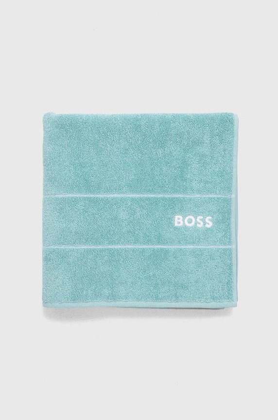 Stredný bavlnený uterák BOSS Plain Aruba Blue 70 x 140 cm 1037467 tyrkysová AA00