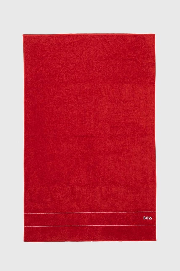 Veľký bavlnený uterák BOSS Plain Red 100 x 150 cm červená 1011446