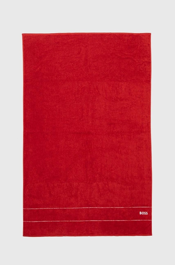 Veľký bavlnený uterák BOSS Plain Red 100 x 150 cm červená 1011446