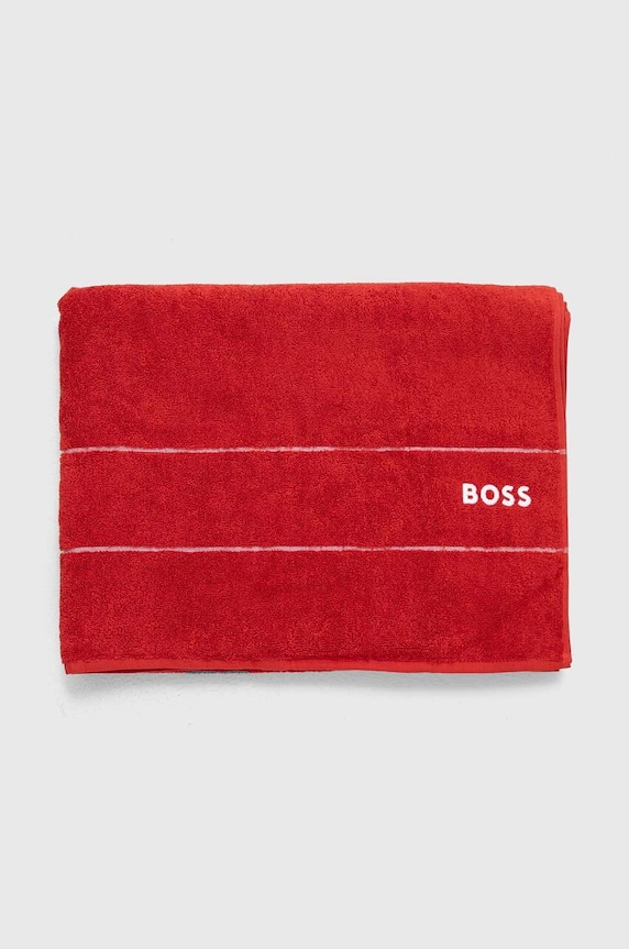 Veľký bavlnený uterák BOSS Plain Red 100 x 150 cm 1011446 červená AA00