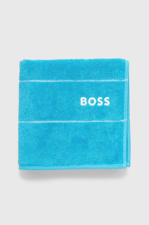 BOSS mały ręcznik bawełniany Plain River Blue 50 x 100 cm 1011530 niebieski AA00