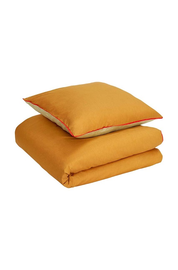 Hübsch un set de lenjerie de pat din bumbac Aki Bed Linen, 60x63/140x200 cm multicolor 061401