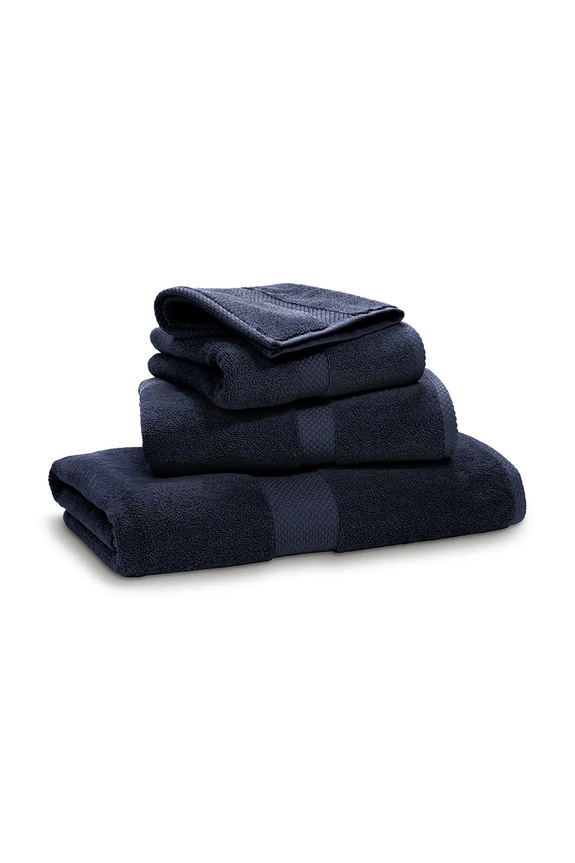 Μικρή βαμβακερή πετσέτα Ralph Lauren AVENUE Midnight 42 x 70 cm 814284 σκούρο μπλε AA00