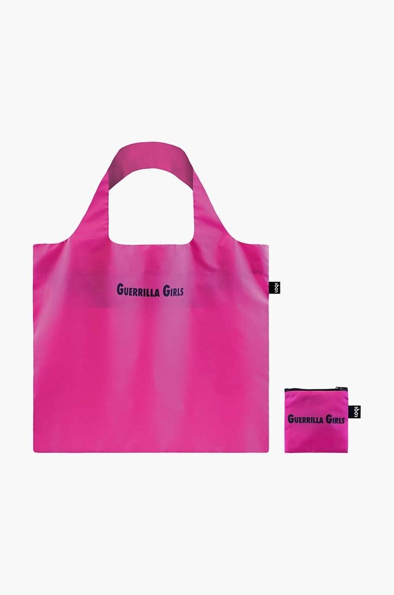Nákupná taška LOQI GUERRILLA GIRLS Q.GG.AW ružová AA00