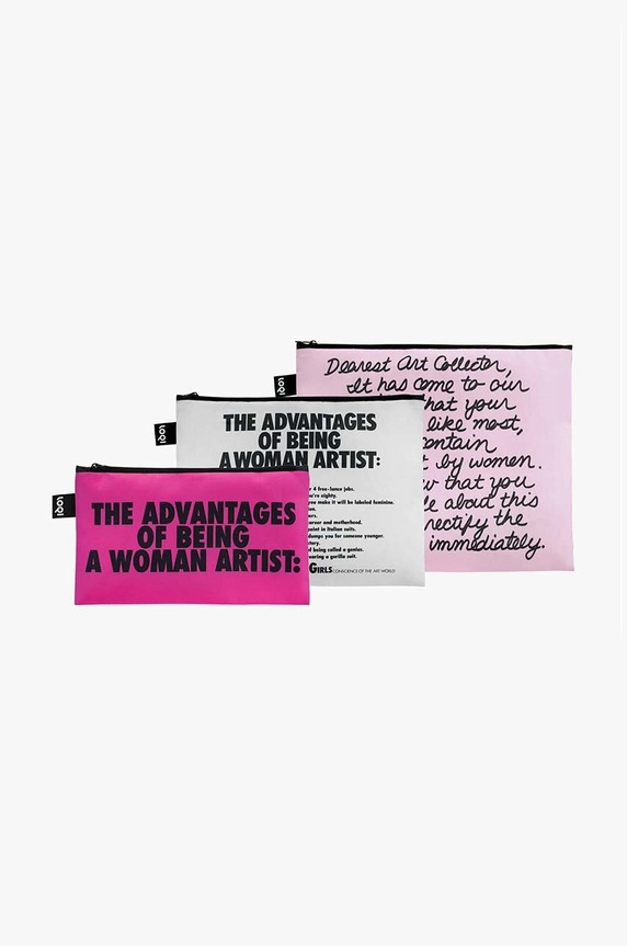 Sada taštiček LOQI GUERRILLA GIRLS 3-pack vícebarevná Q.ZP.GG