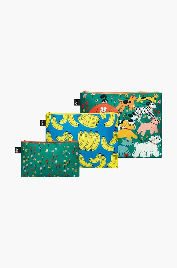 Sada taštiček LOQI Loqi Tess Smith-Roberts 3-pack vícebarevná Q.ZP.TS.BR