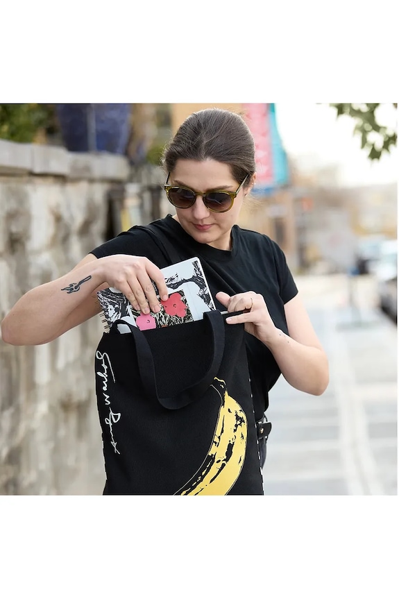 Βαμβακερή τσάντα Galison Warhol Banana Canvas Tote Bag πολύχρωμο 60639