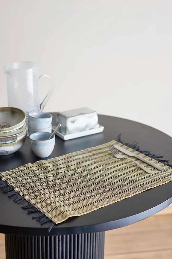 Cucina e Bar Bloomingville set di tovagliette da tavolo Mendo 45 x 45 cm pacco da 4 82064890 beige
