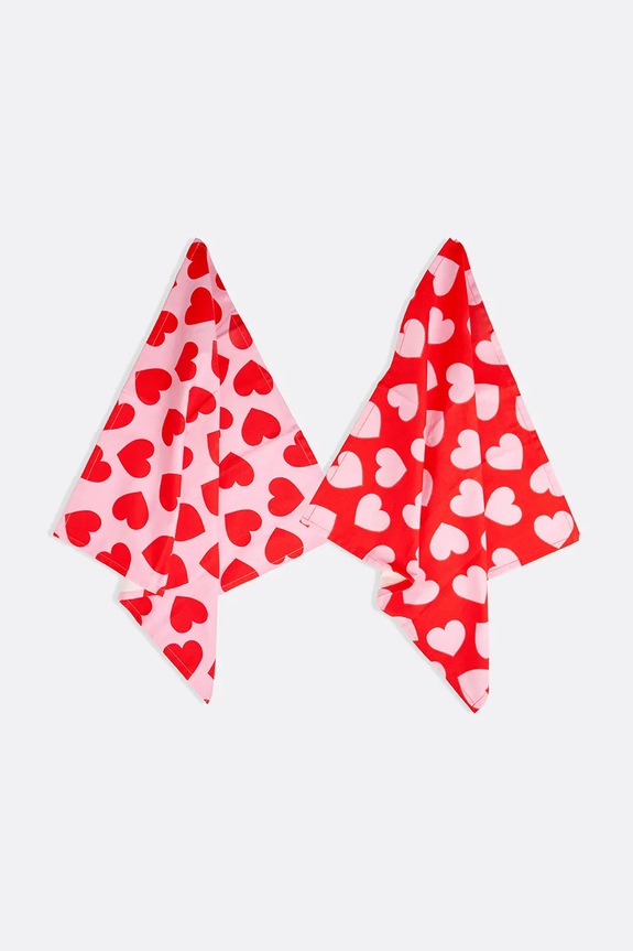 DOIY zestaw ręczników kuchennych Love 2-pack DYTET2LOV różowy