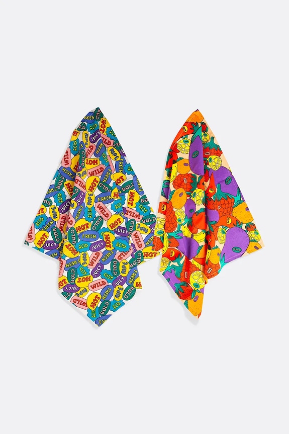 DOIY zestaw ściereczek kuchennych Farmers Market 2-pack multicolor DYTET2FM