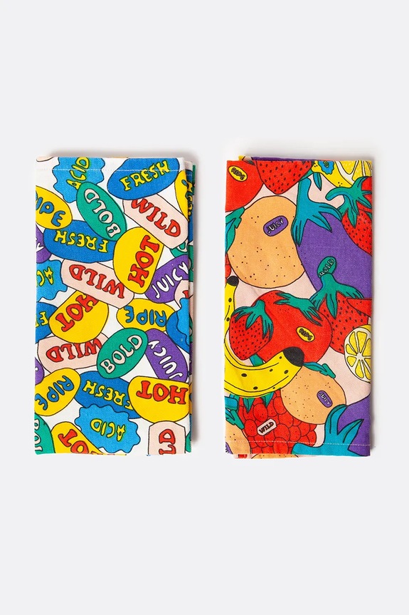 DOIY zestaw ściereczek kuchennych Farmers Market 2-pack DYTET2FM multicolor