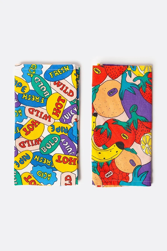 DOIY zestaw ściereczek kuchennych Farmers Market 2-pack DYTET2FM multicolor