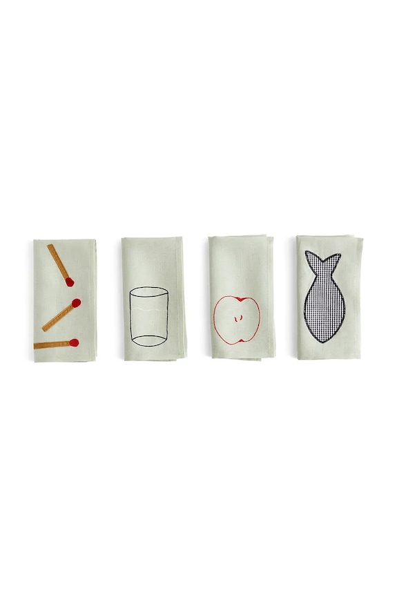 HAY zestaw serwetek Sobremesa 45 x 45 cm 4-pack zielony AB610.A908.AB80