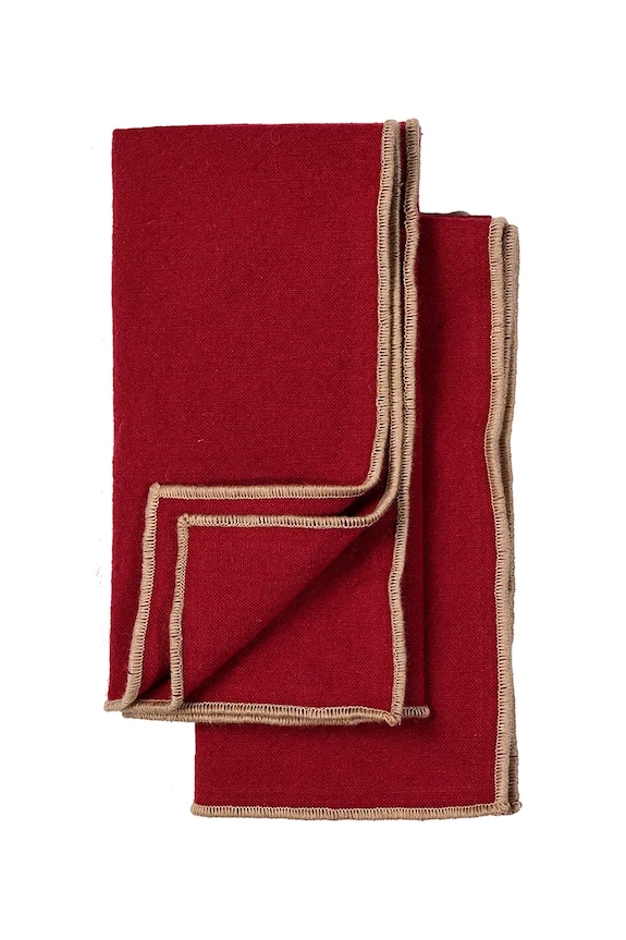 Sagaform pamut szalvéták Edith 45 x 45 cm 2 db burgundia 5018665