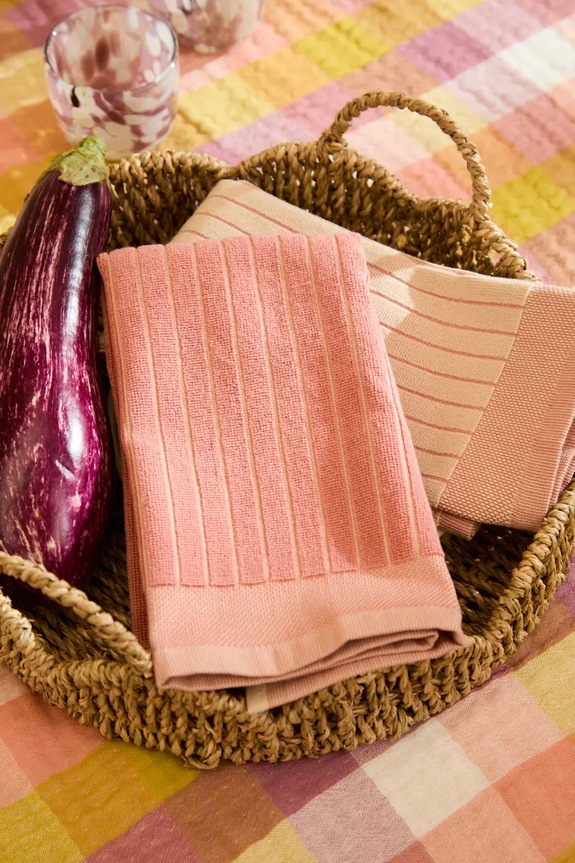 Kuchyňa a bar Bavlnená kuchynská utierka Calma House Lisboa 50 x 50 cm 2-pak LISBOA.50.ROS ružová