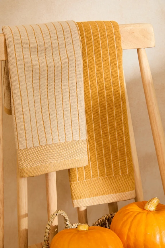 Calma House asciugamano da cucina in cotone Lisboa 50 x 50 cm pacco da 2 giallo LISBOA.50.MOS