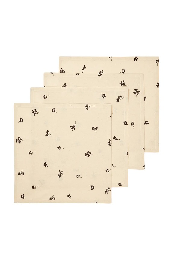 Набор хлопковых салфеток ferm LIVING Baies 40 x 40 cm 4 шт бежевый 1104271888