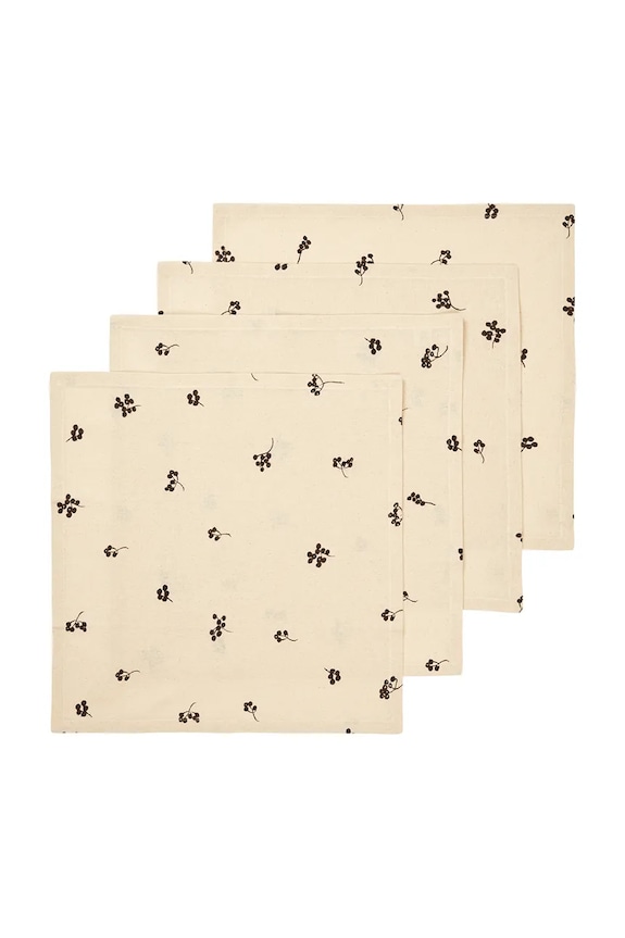 Набор хлопковых салфеток ferm LIVING Baies 40 x 40 cm 4 шт бежевый 1104271888