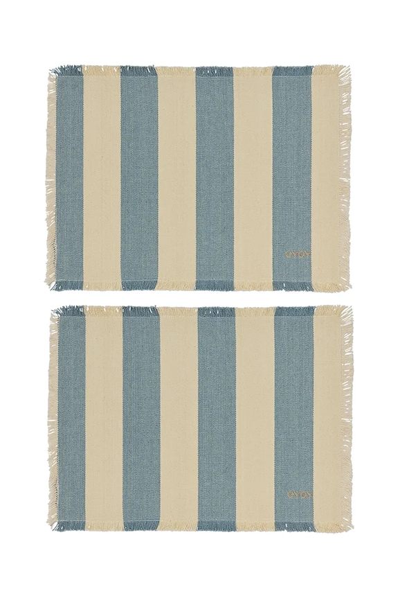 Bavlnené prestieranie OYOY Toppu 48 x 36 cm 2-pak modrá L401962