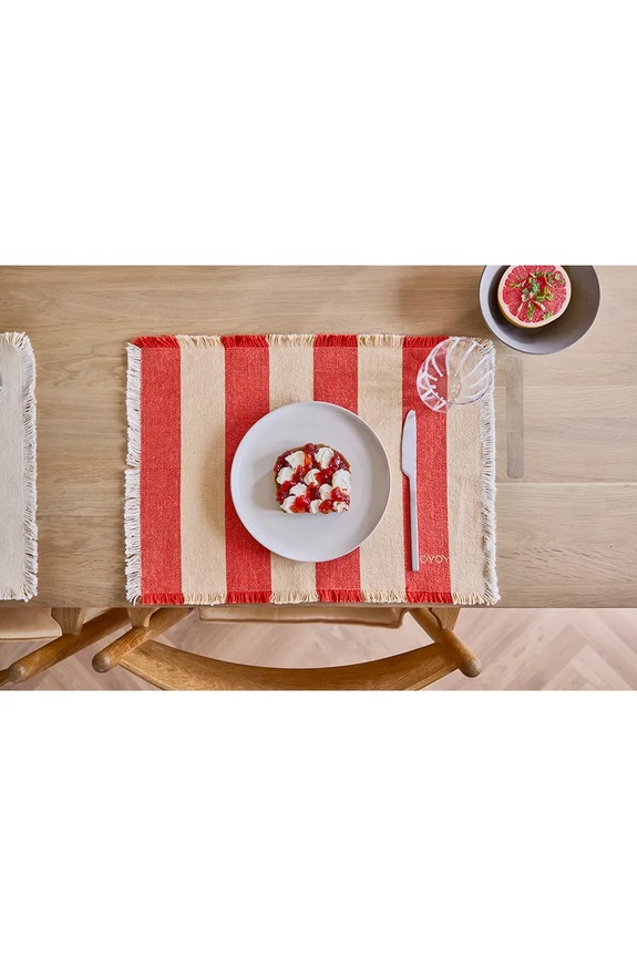 Kuchyňa a bar Bavlnené prestieranie OYOY Toppu 48 x 36 cm 2-pak L401964 červená