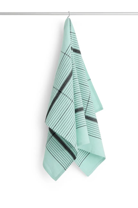 HAY ściereczka kuchenna z dodatkiem lnu Linear 52 x 80 cm turkusowy AE746.E494.AQ09