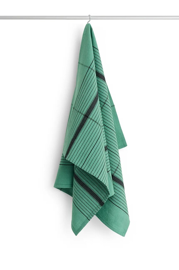 Кухонное полотенце с добавлением льна HAY Linear 52 x 80 cm зелёный AE746.E494.AB80
