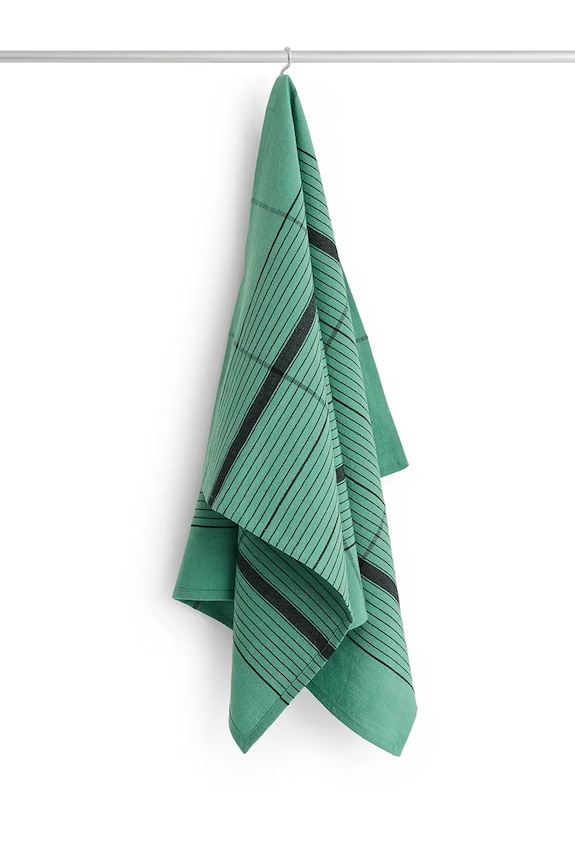 Кухонное полотенце с добавлением льна HAY Linear 52 x 80 cm зелёный AE746.E494.AB80