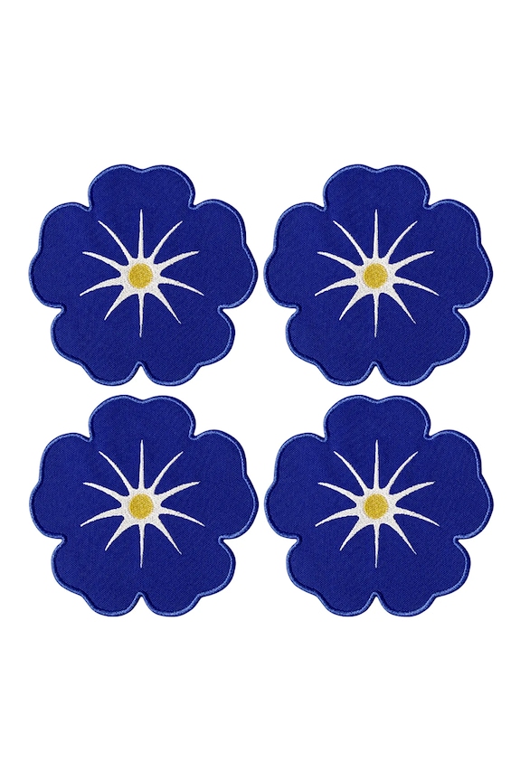 Octaevo set de suporturi cu bumbac 14 x 14 cm bleumarin OCCOMG.25