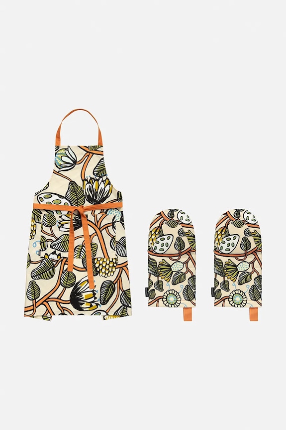 Marimekko șorț și mănuși de bucătărie, din bumbac multicolor 074966.820