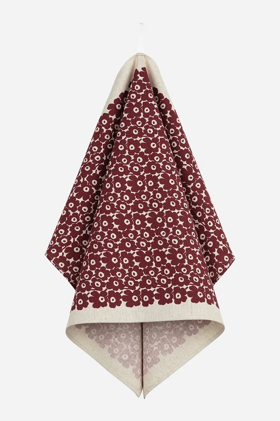 Marimekko prosop de bucătărie din bumbac 47 x 70 cm burgundia 074570.307